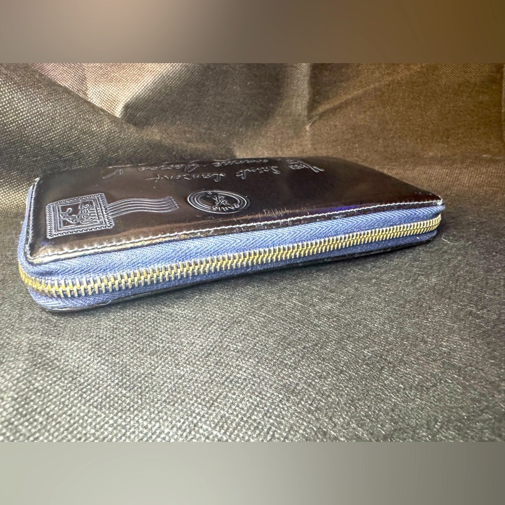 Yves Saint Laurent Authentic Y-Mail Patent Leather Wallet Rare Vintage YSL - Picture 5 of 13